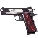 Iver Johnson Hawk Semi Auto Handgun 1911A1 Standard .45 ACP 4.25″ Barrel 8 Rounds Checkered Wood Grips Blued Finish