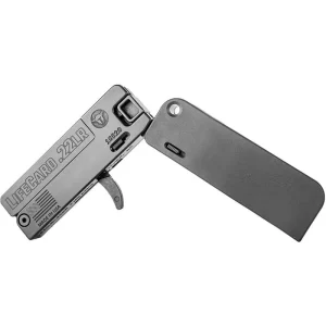 Trailblazer LifeCard .22 LR Folding Single Shot Pistol 1 Round with 3 Round Ammo Storage Steel Barrel Bolt and Trigger Polymer Frame Black Finish