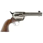 Standard Manufacturing .45 Long Colt Single Action Revolver 4.75″ Barrel 6 Rounds Fixed Sights One Piece Grip Nickel Finish