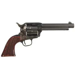 Taylor Gambler Single Action Revolver .45 LC 5.5″ Barrel 6 Rounds Checkered Walnut Grips Case Hardened Frame Blued Finish 555130