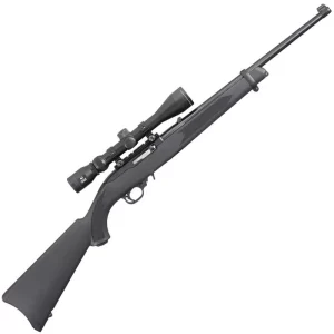 Ruger 10/22 Semi Auto Rifle With Viridian EON 3-9×40 Scope .22 LR 18.5″ Barrel 10 Rounds Black Synthetic Stock Hard Case Satin Black Finish