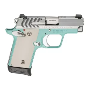 Springfield Armory 911 .380 ACP Semi Auto Pistol 2.7″ Barrel 6 Rounds Stainless Steel Slide High Polish And Vintage Blue Cerakote Finish