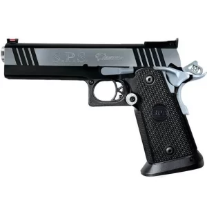 Metroarms SPS Pantera Semi Automatic Pistol .45 ACP 5″ Ramped Match Grade Bull Barrel 12 Rounds Polymer Grips Black Chrome Finish SPP45BC