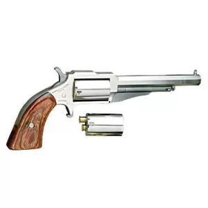 NAA 1860-4C “The Earl” Mini Revolver .22 Magnum/.22 LR Conversion Model 4″ Barrel 5 Rounds Wood Grips Stainless Finish