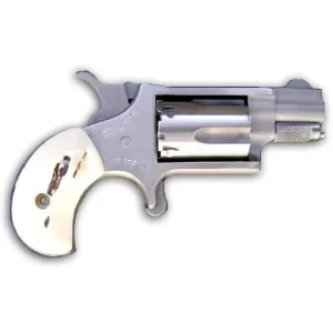 NAA 22 LR Single Action Mini-Revolver .22 Long Rifle 5 Round 1-1/8″ Barrel Faux Stag Grips Stainless Steel